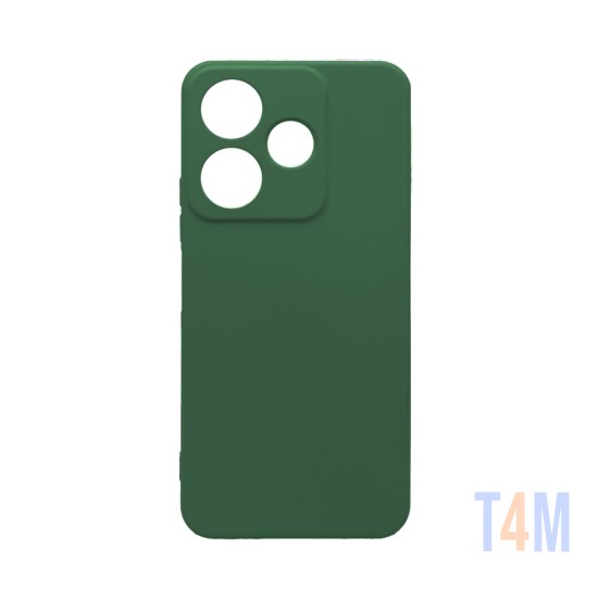 Capa de Silicone com Moldura de Câmera para Xiaomi Redmi 13 4G Verde Escuro